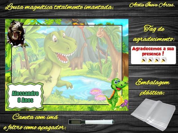 Lousa Magnética Dinossauro com Embalagem