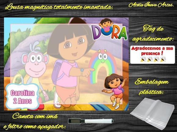Lousa Magnética Dora Aventureira com Embalagem