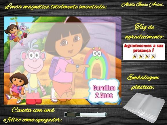 Lousa Magnética Dora Aventureira com Embalagem