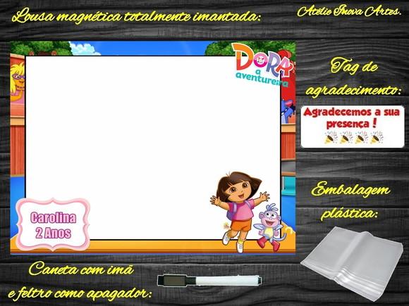 Lousa Magnética Dora Aventureira com Embalagem