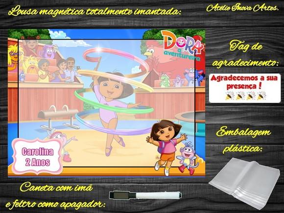 Lousa Magnética Dora Aventureira com Embalagem