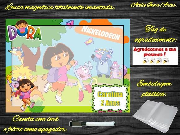Lousa Magnética Dora Aventureira com Embalagem