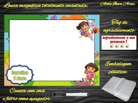 Lousa Magnética Dora Aventureira com Embalagem