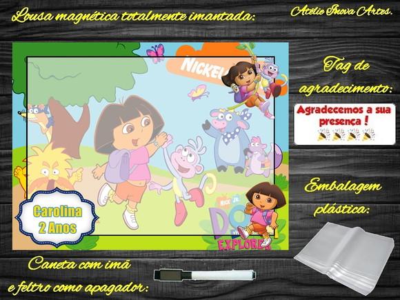 Lousa Magnética Dora Aventureira com Embalagem