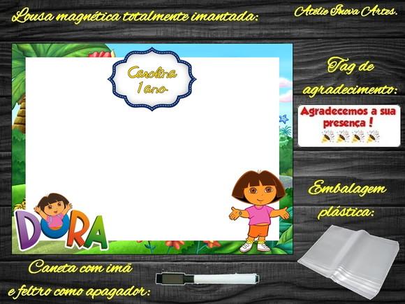 Lousa Magnética Dora Aventureira com Embalagem