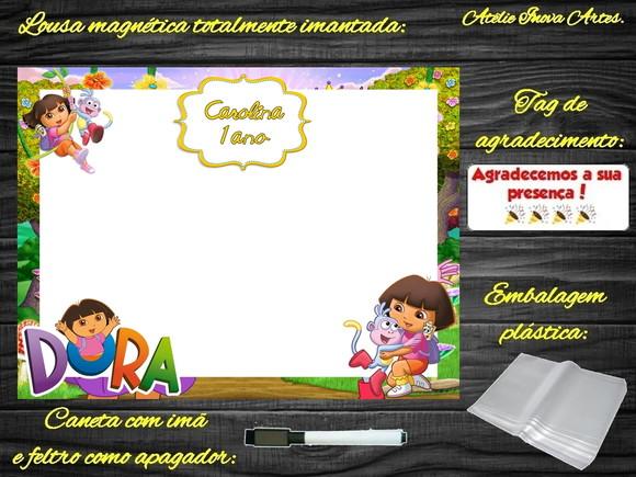 Lousa Magnética Dora Aventureira com Embalagem