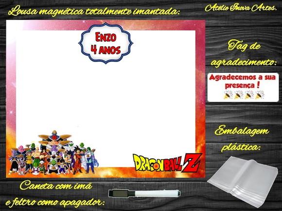 Lousa Magnética Dragon Ball Z com Embalagem