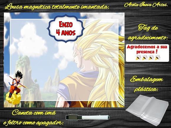 Lousa Magnética Dragon Ball Z com Embalagem