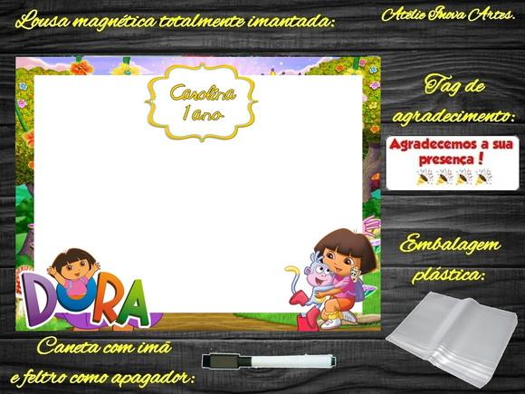 Lousa Magnética Dora Aventureira com Embalagem