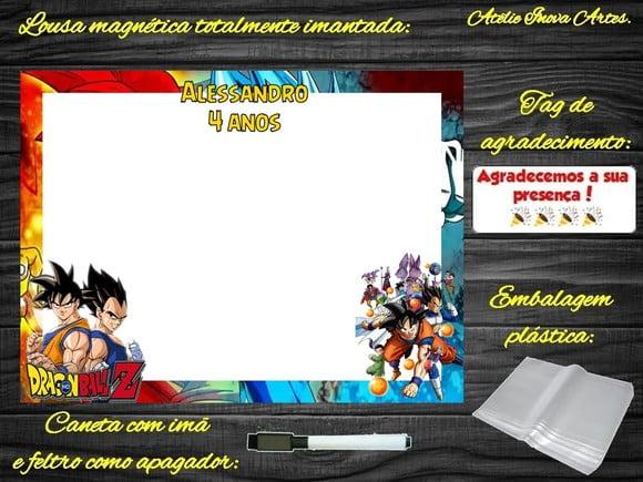 Lousa Magnética Dragon Ball Z com Embalagem