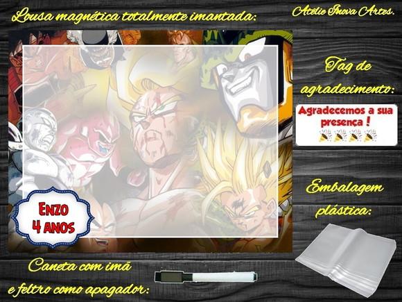 Lousa Magnética Dragon Ball Z com Embalagem