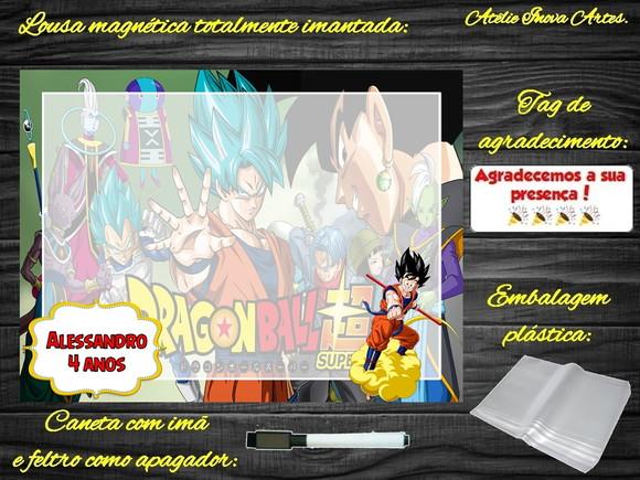 Lousa Magnética Dragon Ball Z com Embalagem