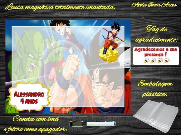 Lousa Magnética Dragon Ball Z com Embalagem