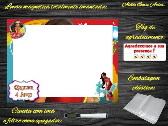 Lousa Magnética Elena de Avalor com Embalagem