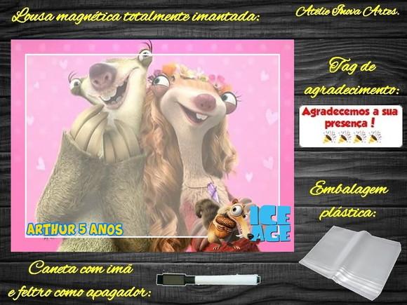 Lousa Magnética Era do Gelo com Embalagem