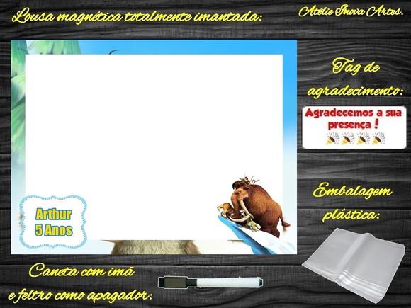 Lousa Magnética Era do Gelo com Embalagem