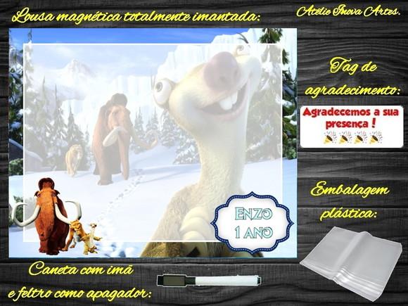 Lousa Magnética Era do Gelo com Embalagem