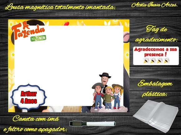 Lousa Magnética Fazenda do Zenon com Embalagem