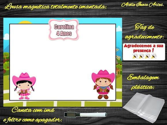 Lousa Magnética Fazendinha com Embalagem