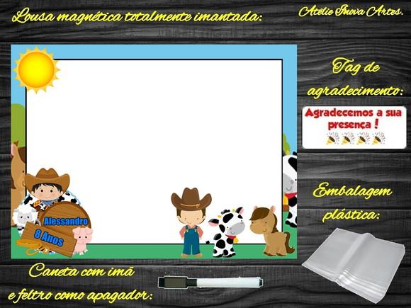 Lousa Magnética Fazendinha com Embalagem