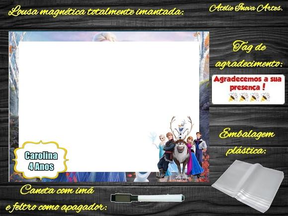 Lousa Magnética Frozen com Embalagem