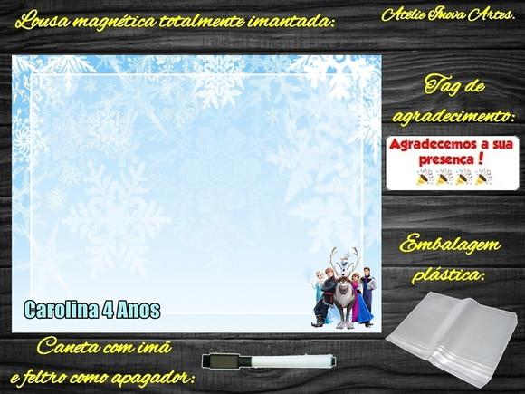 Lousa Magnética Frozen com Embalagem