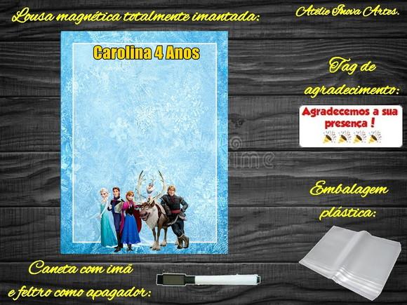 Lousa Magnética Frozen com Embalagem