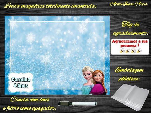 Lousa Magnética Frozen com Embalagem