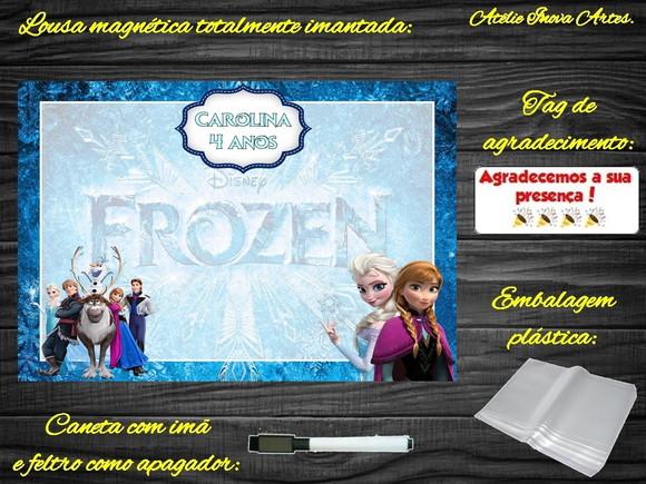 Lousa Magnética Frozen com Embalagem