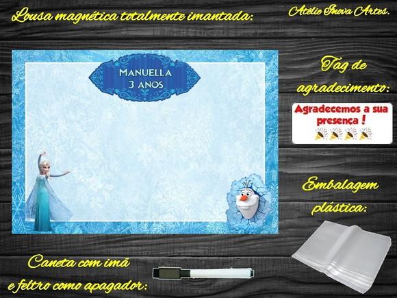 Lousa Magnética Frozen com Embalagem