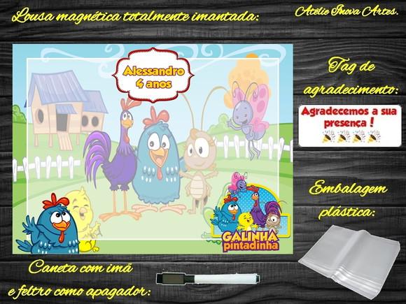 Lousa Magnética Galinha Pintadinha com Embalagem