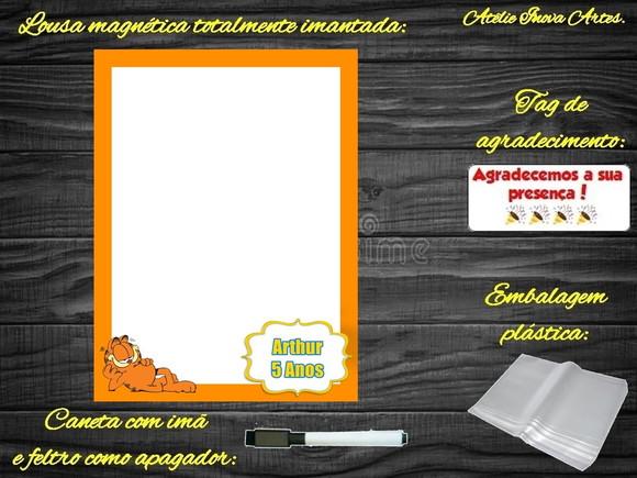Lousa Magnética Garfield com Embalagem