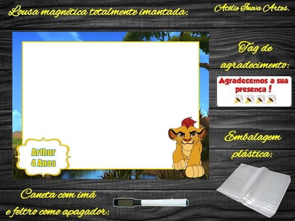 Lousa Magnética Guarda do Leão com Embalagem