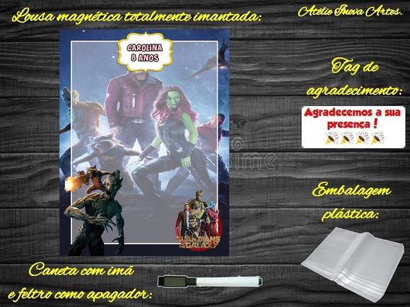 Lousa Magnética Guardiões da Galáxia com Embalagem