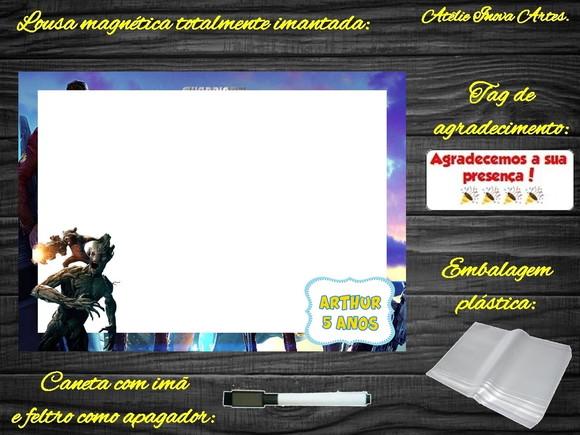 Lousa Magnética Guardiões da Galáxia com Embalagem