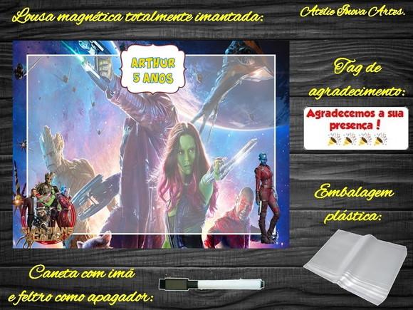 Lousa Magnética Guardiões da Galáxia com Embalagem