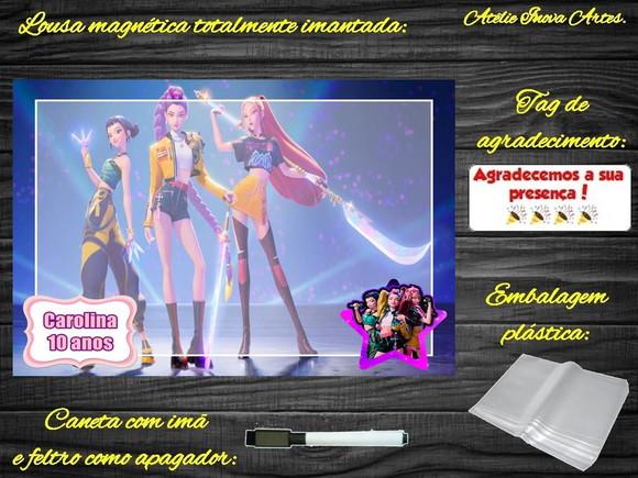 Lousa Magnética Guerreiras do Kpop com Embalagem