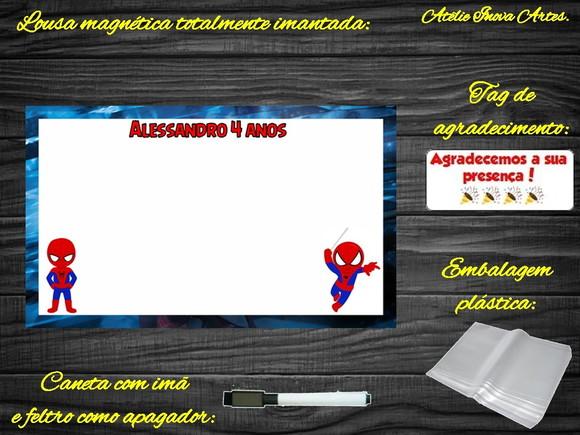 Lousa Magnética Homem Aranha com Embalagem