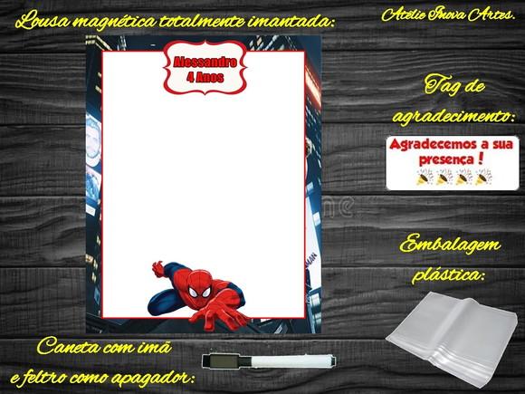 Lousa Magnética Homem Aranha com Embalagem