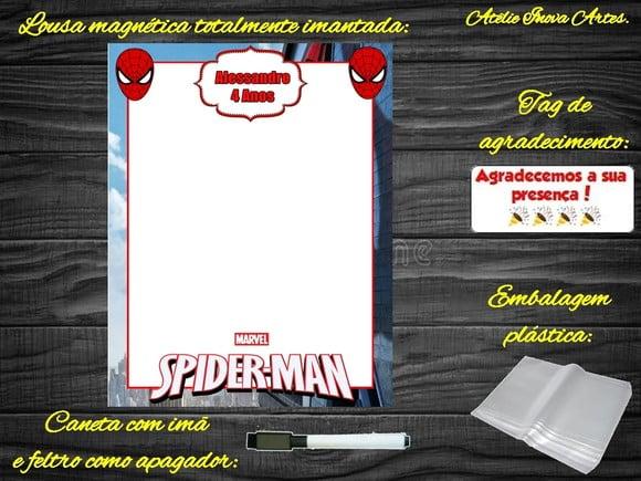 Lousa Magnética Homem Aranha com Embalagem