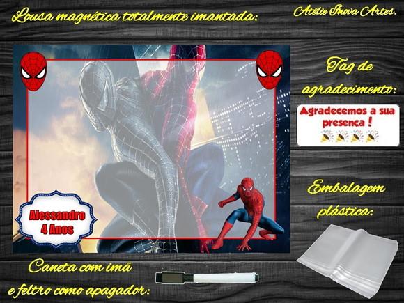 Lousa Magnética Homem Aranha com Embalagem