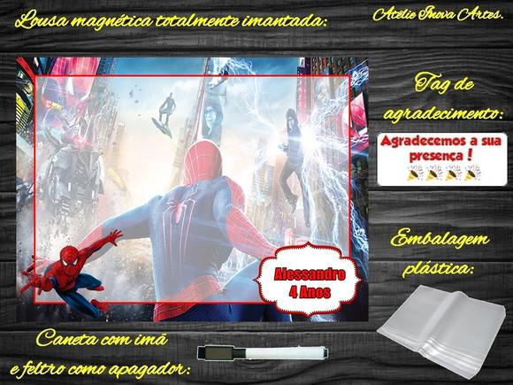 Lousa Magnética Homem Aranha com Embalagem