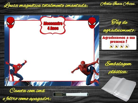 Lousa Magnética Homem Aranha com Embalagem