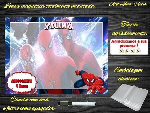 Lousa Magnética Homem Aranha com Embalagem