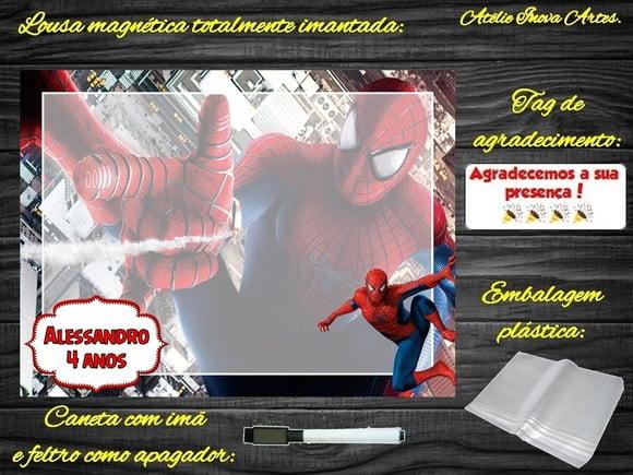 Lousa Magnética Homem Aranha com Embalagem