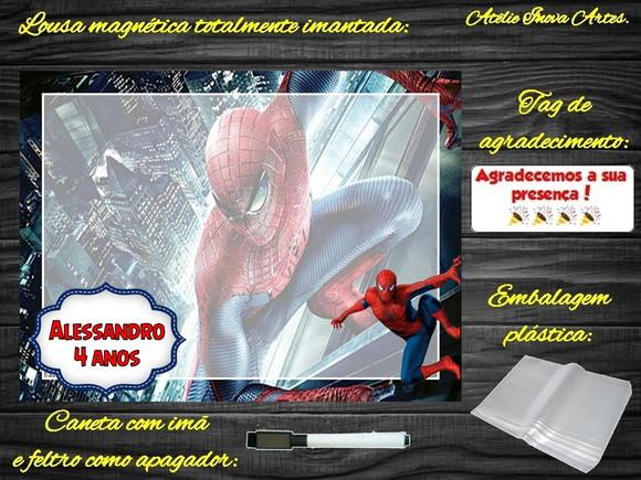 Lousa Magnética Homem Aranha com Embalagem