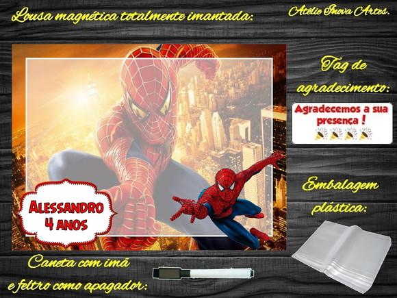 Lousa Magnética Homem Aranha com Embalagem