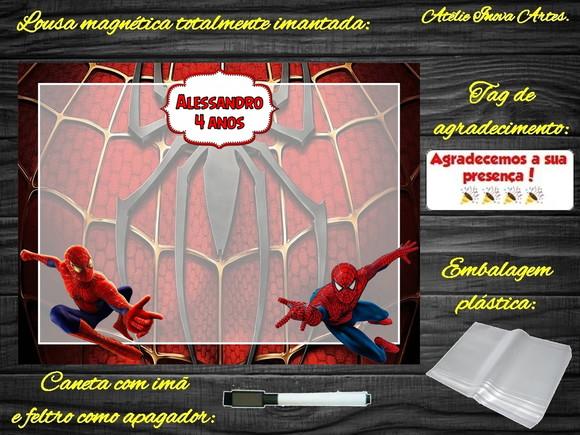 Lousa Magnética Homem Aranha com Embalagem