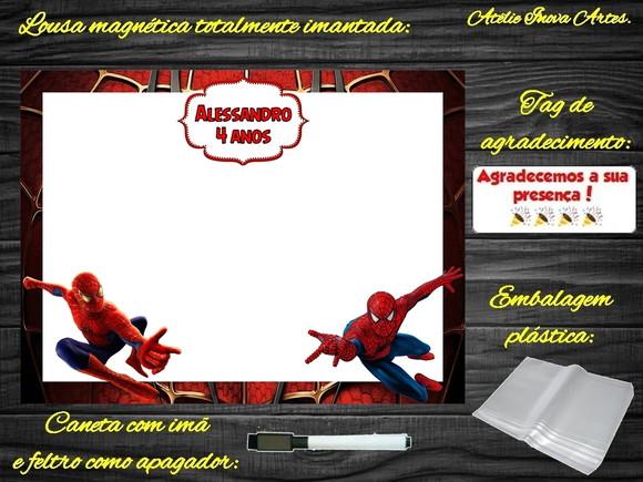Lousa Magnética Homem Aranha com Embalagem