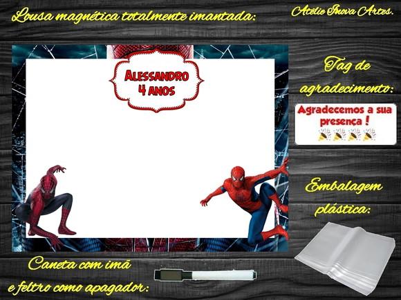 Lousa Magnética Homem Aranha com Embalagem